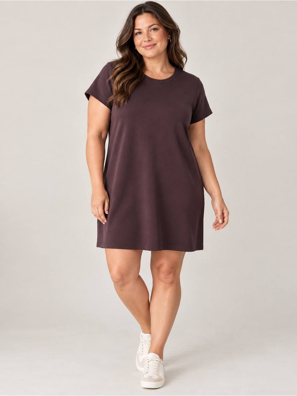 NWT - SPANX - AirEssentials T-shirt Dress Mini - Truffle Brown